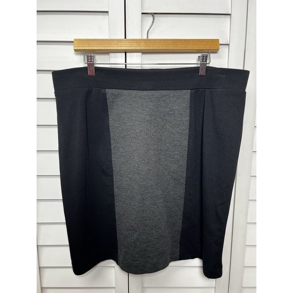 Nicole Miller Colorblock Pull On Knit Stretch Pencil Skirt Women's Size XL